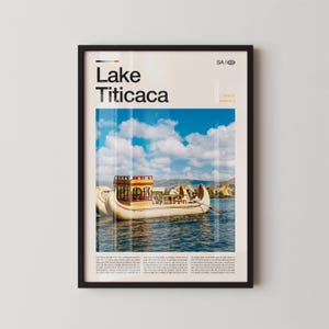 Lake Titicaca Print, Lake Titicaca Wall Art, Lake Titicaca Poster, Peru Bolivia Landscape Photography, Andean Lake Decor