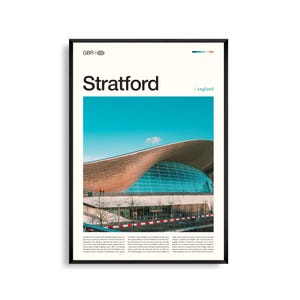 Abstrakte Kunst, Poster England, Poster durch den Avon River, Tudor Architektur, historisches Zuhause