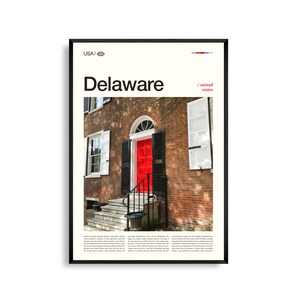 Art mural Delaware, impression paysage côtier, affiche Delaware, photographie de nature pittoresque, décoration de la côte est