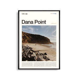 Impresión de Dana Point, California, arte mural de Dana Point, póster de Dana Point, fotografía de Dana Point, puerto de Dana Point, playa estatal de Doheny, Salt Creek