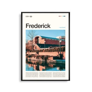Frederick Maryland kunst aan de muur, historisch centrum landschap print, Frederick poster, schilderachtige Catoctin Valley fotografie, Mid-Atlantische decor