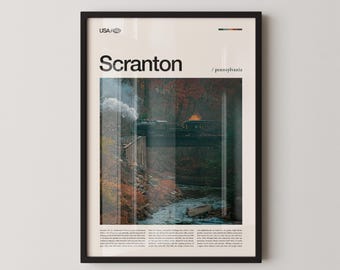 Scranton Pennsylvania Photo Print, Cityscape Wall Art