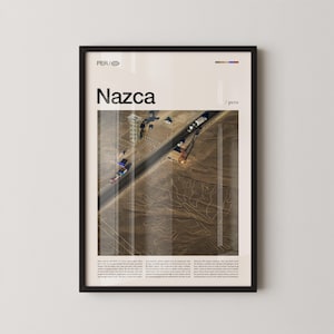 Nazca Print, Nazca Wall Art, Nazca Poster, Peru Aerial Photography, Nazca Lines Desert Decor