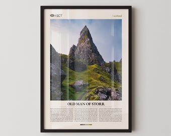 Old Man of Storr Scotland Wall Art, Isle of Skye Landscape Photography Print, Old Man of Storr Poster, Scenic Nature Decor, Travel Artwork