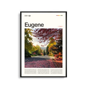 Eugene Oregon Wall Art, Willamette Valley landschap print, Eugene poster, schilderachtige Pacific Northwest fotografie, decor West-Oregon