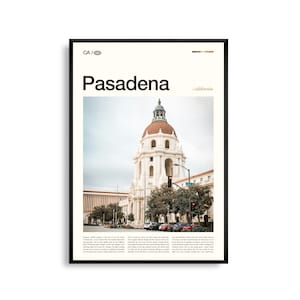 Impression Pasadena en Californie, oeuvre d'art murale Pasadena, affiche Pasadena, photo Pasadena, Norton Simon Museum, Colorado Street Bridge, The Huntington