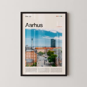 Aarhus Print Schwarzweiß Nr. 1, Aarhus, Wandkunst, Aarhus Poster, Aarhus Foto, Aarhus Wanddekor, Stadtdruck, Dänemark, Århus, Danmark