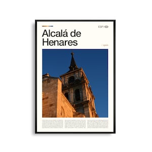 Alcalá de Henares Spanien Wandkunst, Historischer Stadtbild Druck, Alcalá Poster, Malerische Region Madrid Fotografie, Zentralspanien Dekor