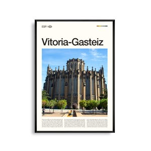 Vitoria-Gasteiz Spanien Wandkunst, Historisches baskisches Stadtbild Druck, Vitoria Poster, Malerische Nordspanien Fotografie, Kulturelles Dekor