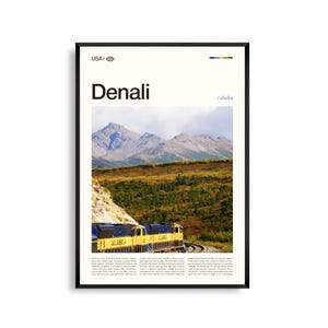Denali Alaska Wand Kunst, Berglandschaft Druck, Denali Poster, Wildnis Natur Fotografie, Arktis Wohnkultur