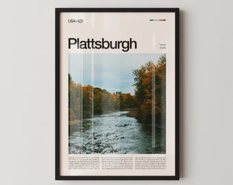 Plattsburgh NY Print, Lake Champlain Landscape Photo, Upstate New York Decor