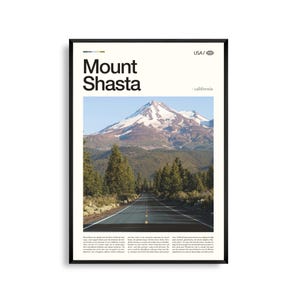 Mt. Shasta Print Kalifornien, Mt. Shasta Wandkunst, Mt. Shasta Poster, Mt. Shasta Foto, Mount Shasta, Shasta-Trinity National Forest, See