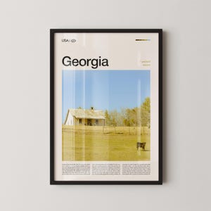 Georgia Wall Art, Southern Landscape Print, Georgia Poster, Scenic Nature and City Photography, Deep South Decor