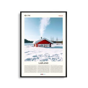 Lappland Finnland Wandkunst, Arktische Winterlandschaft, Fotografie Druck, Lappland Poster, Malerische Verschneite Dekoration, Nordische Natur Kunstwerk