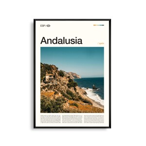 Andalusien Spanien Wandkunst, maurische Architektur und Landschaft Druck, Andalusien Poster, Malerische Südspanien Fotografie Dekor