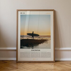 Encinitas California Surf Druck, Strand Wandkunst