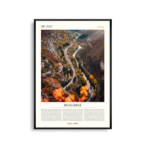 Arte mural de Bulgaria, impresión de paisaje de montaña y costa, póster de Bulgaria, fotografía escénica de los Balcanes, decoración natural de Europa del Este