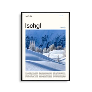 Ischgl Österreich Wand Kunst, Alpines Dorf und Sonnenuntergang Berglandschaft Druck, Ischgl Poster, Malerische Europäische Fotografie, Winter Dekor