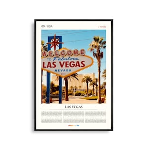 Las Vegas Nevada Wandkunst, Wüste Stadtbild Druck, Las Vegas Poster, Landschaftsstreifen und Skyline Fotografie, Southwest Urban Decor