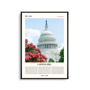 Cappolit Hill Poster Washington DC, Capuchol Hill, Wandkunst, Historisches Viertel Poster, Stadtbild Foto, Urban Decor