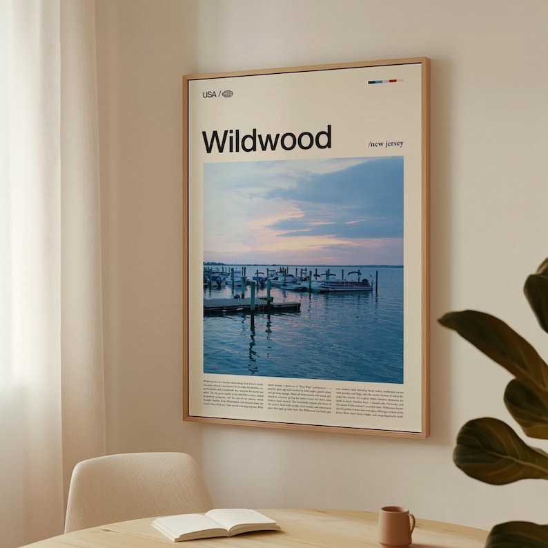 Wildwood New Jersey Photography Print, Boardwalk Beach Scene image 5