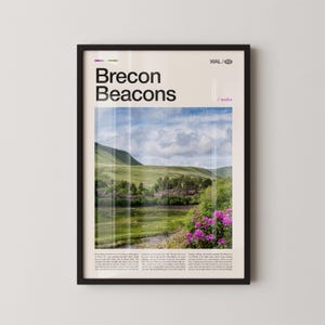 Brecon Beacons Wales Wall Art, Mountain Landscape Print, Brecon Beacons Poster, Scenic National Park Photography, Welsh Nature Decor