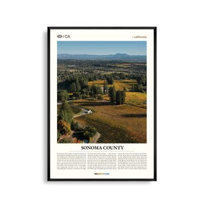 Sonoma County Print California, Sonoma Wall Art, Sonoma Poster, Sonoma Photo, Wine Country Art, Northern California Decor