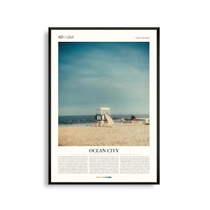 Ocean City Print New Jersey, Ocean City Wandkunst, Küstenstrand Poster, Atlantikküste Foto, Seaside Decor, Jersey Shore Art