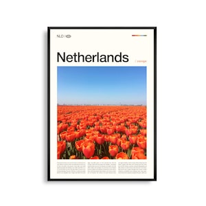 Art mural des Pays-Bas, impression de photographies de paysages et de paysages urbains hollandais pittoresques, affiche des Pays-Bas, décoration de voyage en Europe