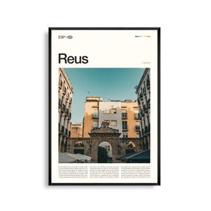Reus Spanien Wand Kunst, katalanische Stadtansicht und Architektur Druck, Reus Poster, Szenische Urban Fotografie, Nordosten Spanien Dekor