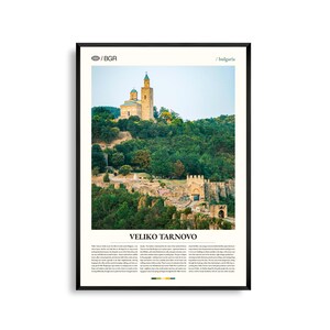 Veliko Tarnovo Print Bulgarien, Veliko Tarnovo Wandkunst, Veliko Tarnovo Poster, Veliko Tarnovo Foto, Tsarevets Festung, Yantra Fluss