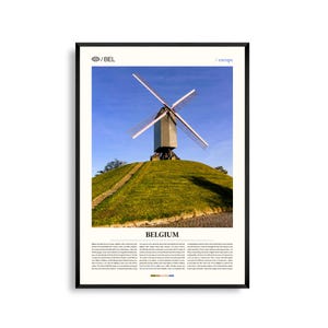 Arte mural belga, impresión de paisajes urbanos y rurales europeos, póster belga, fotografía de arquitectura y paisajes escénicos, Europa Occidental