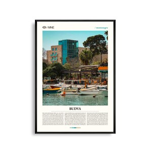 Budva Kroatien Wand Kunst, Küsten Altstadt Landschaft Druck, Budva Poster, Szenische Adria Fotografie, Mediterraner Charme Dekor