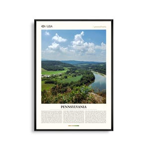 Impresión de Pensilvania, arte mural de Pensilvania, póster de Pensilvania, fotografía de paisaje de los Apalaches, decoración de la costa este, arte rústico natural