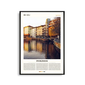 Pforzheim Print Deutschland, Pforzheim Wandkunst, Pforzheim Poster, Pforzheim Foto, Schwarzwald, Enz, Stadtbild