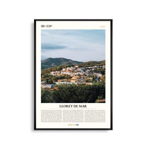 Lloret de Mar Spanien Wandkunst, Küstenortschaft Druck, Lloret de Mar Poster, Malerische Costa Brava Fotografie, Mediterraner Strand Dekor