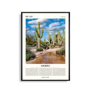 Gilbert Arizona kunst aan de muur, woestijn in de voorsteden landschap print, Gilbert poster, schilderachtige Sonora fotografie, Southeast Valley decor
