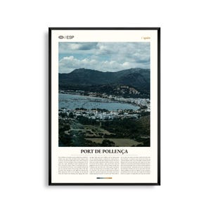 Port de Pollença Spanien Wandkunst, Küste Mallorca Landschaftsdruck, Port de Pollença Poster, Malerische Baleareninsel Fotografie, Stranddekor