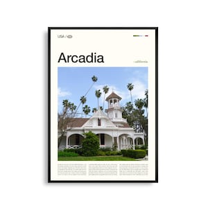 Arcadia Print Californië, Arcadia Wall Art, Arcadia Poster, Arcadia Photo, Los Angeles County Arboretum, Santa Anita Park, Chantry Flat