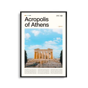 Akropolis von Athen Poster Schwarzweiß, Akropolis von Athen Wandkunst, Akropolis von Athen Poster, Akropolis von Athen Foto, Griechenland