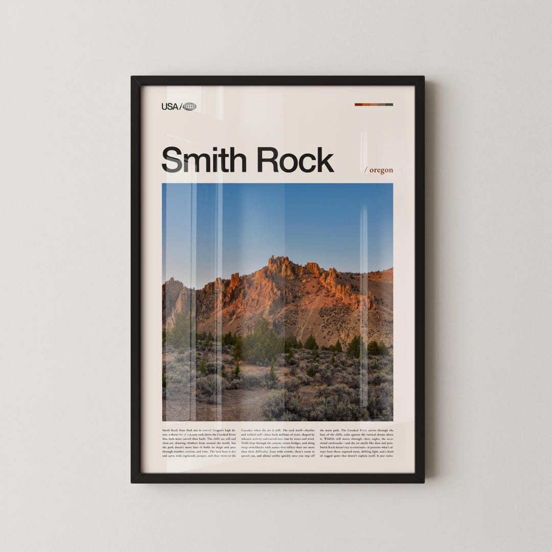 Smith Rocks Artwork Smith Rock State Park Print, Oregon Landscape Photography, Desert ...