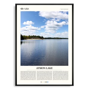 Atsion See New Jersey Druck, Pine Barrens Wandkunst, Atsion See Poster, Atsion See Foto, Wharton State Forest, Serene Nature Decor