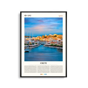 Crete Griechenland Wand Kunst, Küsten und Berglandschaft Druck, Crete Poster, Malerische Mittelmeerinsel Fotografie, Griechisches Dekor