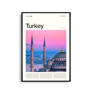 Impression Turquie Europe et Asie, art mural Turquie, affiche Turquie, photo Turquie, horizon d'Istanbul, Cappadoce, vues côtières, paysage culturel