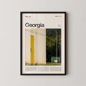 Georgia Wall Art, Southern Landscape Print, Georgia Poster, Scenic Nature and City Photography, Deep South Decor
