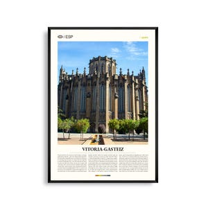 Vitoria-Gasteiz Spanien Wandkunst, Historisches baskisches Stadtbild Druck, Vitoria Poster, Malerische Nordspanien Fotografie, Kulturelles Dekor