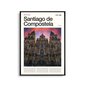 Santiago de Compostela Spanien Wandkunst, Historische Pilgerstadt Fotografie, Santiago Poster, Galizien Fotografie, Nordspanien Dekor