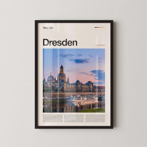 Dresden Germany Wall Art, Historic Baroque Cityscape Print, Dresden Poster, Scenic Elbe River Photography, Eastern Germany Decor