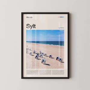 Sylt Print Germany, Sylt Wall Art, Sylt Poster, Sylt Photo, North Sea Coast, Sand Dunes, Lighthouses, Island Landscape Decor