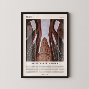 Santa Cruz de la Sierra Print, Santa Cruz Wall Art, Santa Cruz Poster, Bolivia Cityscape Photography, Tropical Urban Decor